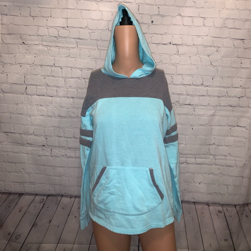 SO Perfect Hoodie Blue & Gray hoodie size 16